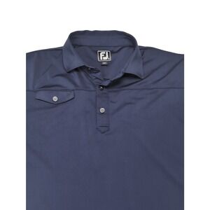 Footjoy FJ Men's Performance Black Polo Shirt Pocket Athletic Fit Golf Size XL